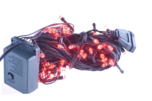 lampki CHOINKOWE LED 100 6m CZERWONY programator