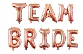 BALONY foliowe panieński TEAM BRIDE rosegold 40cm