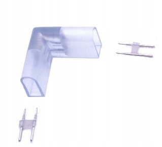 ZŁĄCZKA TAŚMY NEON 2 żyły 230 V kątowa 90 Łącznik