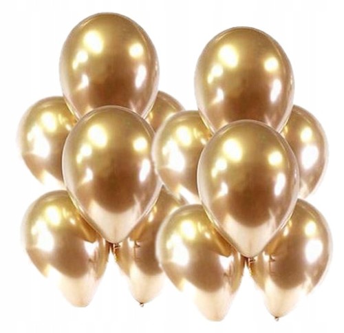 BALONY chromowane shiny 10 cali ZŁOTE 10 szt HIT