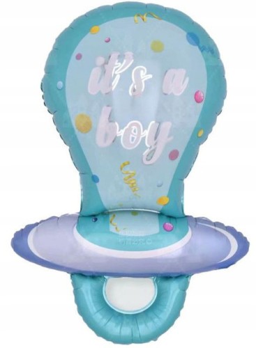 BALON foliowy smoczek baby shower It's a boy 97 cm