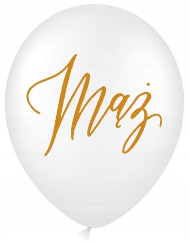 Balon pastelowy biały 1 szt wesele mąż ślub 46 cm