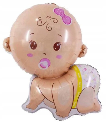 Balon FOLIOWY girl 77cm bobas baby shower urodziny