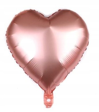 BALON foliowy ROSE GOLD patynowy serce 45cm wesele