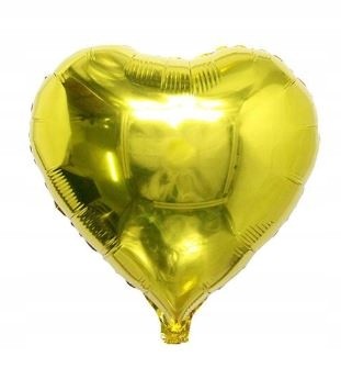 BALON foliowy złoty złote SERCE SERDUSZKO 45cm