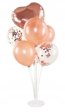 ZESTAW balony serce stojak dzień kobiet rose goold