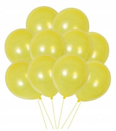 Balony lateksowy żółty 10 wesele urodziny 30 cm
