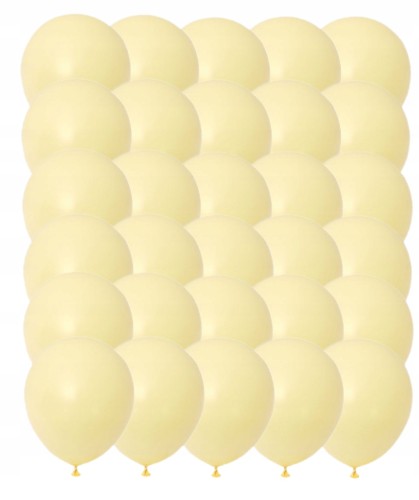 Balony pastelowe ŻÓŁTE 30 szt urodziny 30 cm HIT