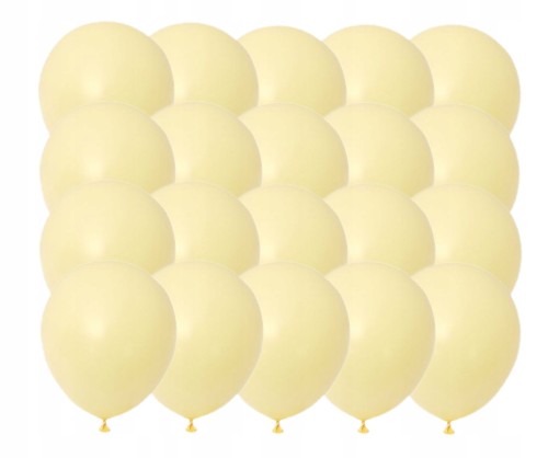 Balony pastelowe ŻÓŁTE 20 szt urodziny 30 cm HIT