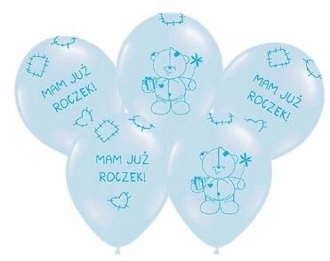 Balony lateksowe 35 cm DUŻE mam już ROCZEK 5 sztuk