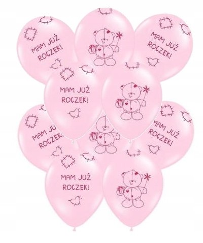 Balony lateksowe DUŻE 35 cm mam już ROCZEK 10 szt