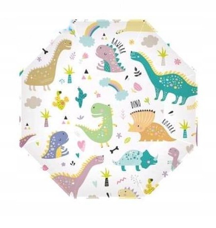 TALERZYKI papierowe 23 cm urodziny DINOZAURY 6 szt