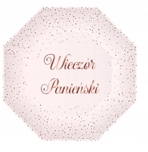 TALERZYKI papierowe 23 cm wieczór panieński wesele
