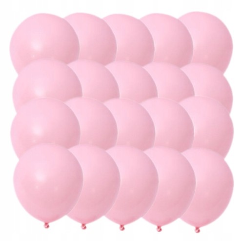 Balony pastelowe różowe 20 szt urodziny 30 cm HIT
