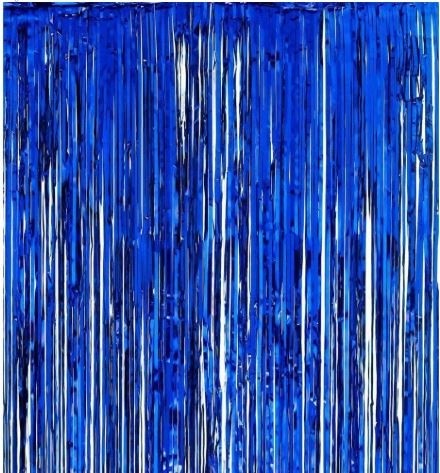 KURTYNA DEKORACYJNA niebieska ZASŁONA 100cm x 200m