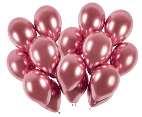BALONY chromowane shiny 12 cali RÓŻOWY 10 szt HIT