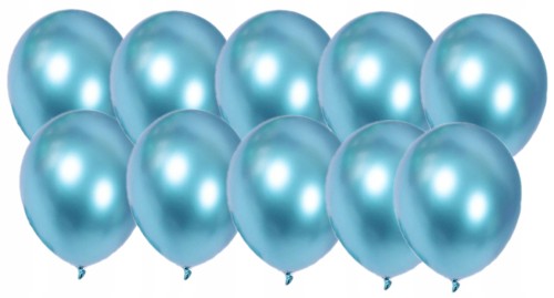 BALONY chromowane shiny 12 cali NIEBIESKI 10 szt