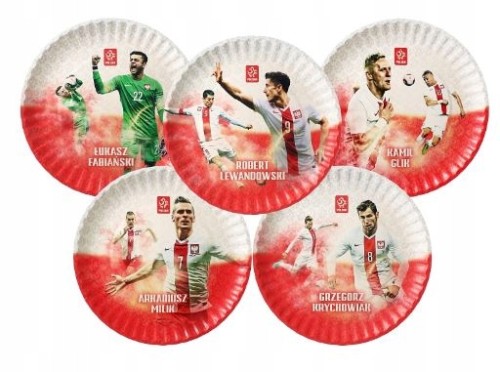 TALERZYKI papierowe euro 2020 reprezentacja 6 szt