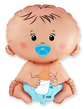 BALON foliowy bobas boy 33 cm baby shower roczek