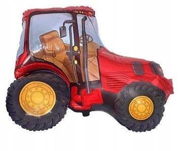 BALON foliowy traktor czerwony urodziny roczek 32