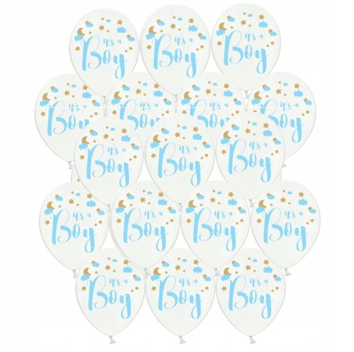 Balony lateksowe DUŻE 20 szt baby shower 35 cm boy