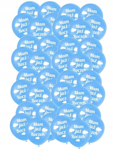 50 szt Balony lateksowe DUŻE 35 cm ROCZEK urodziny