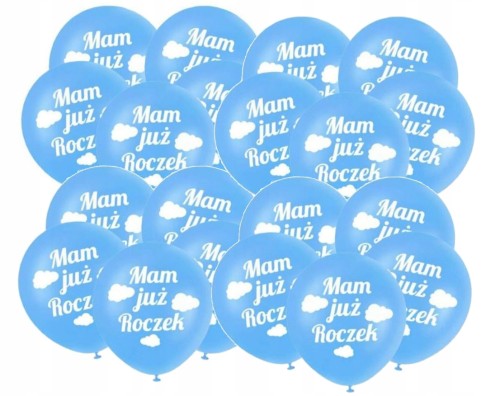 20 szt Balony lateksowe DUŻE 35 cm ROCZEK urodziny