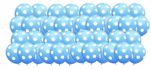 Balony lateksowe DUŻE 35 cm kropki urodziny 50 szt