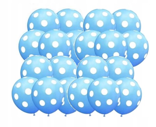 Balony lateksowe DUŻE 35 cm kropki urodziny 20 szt