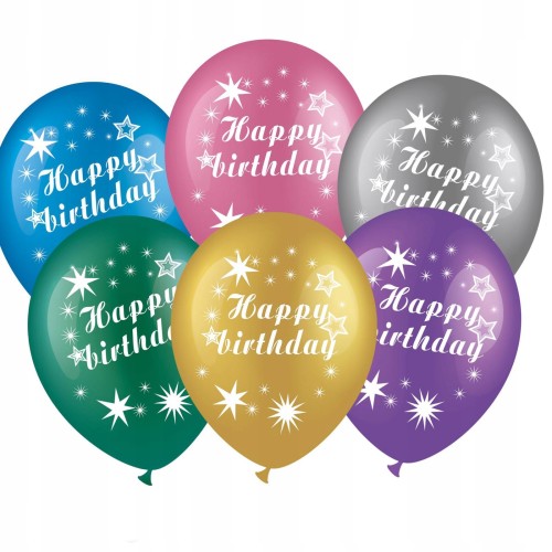 BALONY chromowane shiny 12 cali MIX KOLOR 6 szt