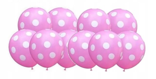 Balony lateksowe DUŻE 35 cm 10 szt urodziny kropki