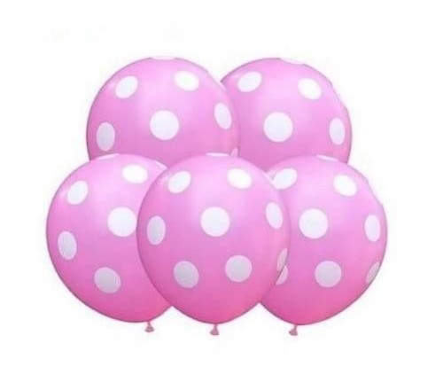 Balony lateksowe DUŻE 35 cm 5 szt urodziny kropki