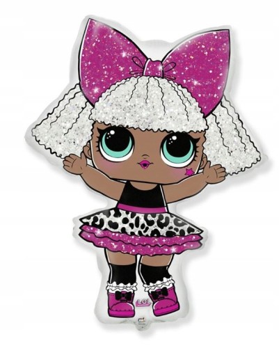 BALON foliowy LOL Diva roczek 34 cm urodziny