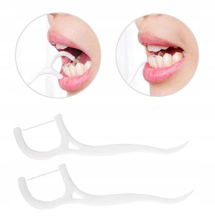 100 x nić dentystyczna nitko WYKAŁACZKI do zębów