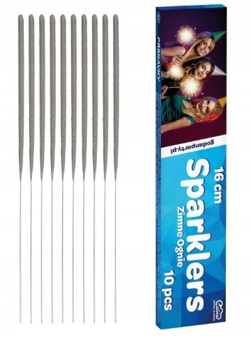 Zimne sztuczne ognie 16 cm 10 szt fajerwerki