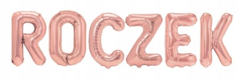 Balony foliowe napis na ROCZEK rose gold 40cm girl