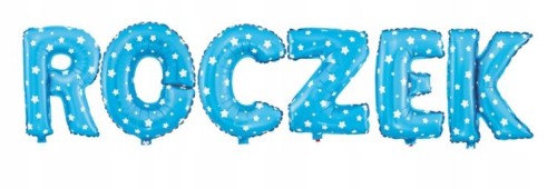Balony foliowe napis na ROCZEK niebieski serca 40