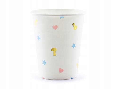 Kubki kubek papierowy urodziny 200 ml 6 szt wzory