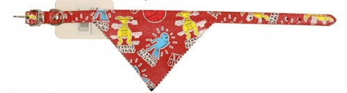 Obroża bandamka chusta dla psa 28-34cm M CZERWONA