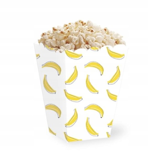PUDEŁKA NA POPCORN 5szt na przekąski urodziny bana