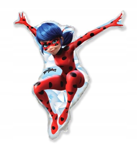 BALON foliowy Biedronka Miraculous urodziny 31 cm