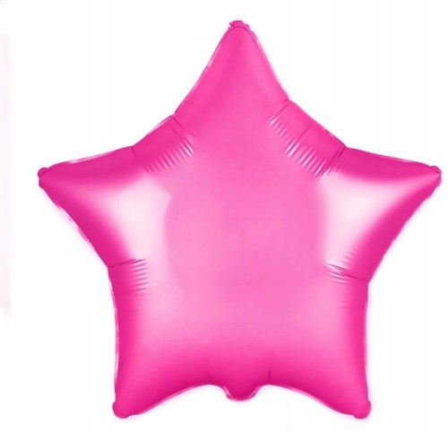 BALON foliowy gwiazda fuksja różowa 45 cm gwiazdka