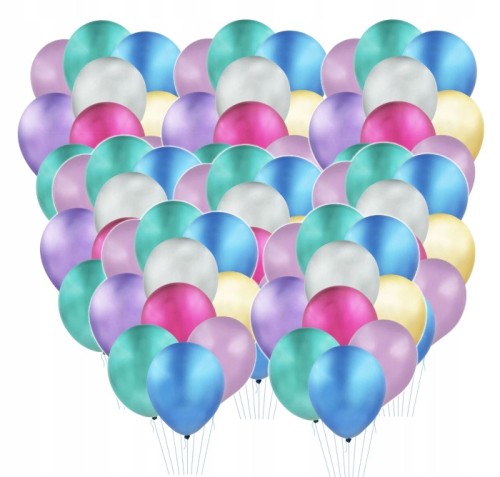 Balony metaliczne mix kolor 100 szt urodziny 30 cm