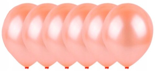 BALONY chromowane shiny duże 12cali rose gold 6szt