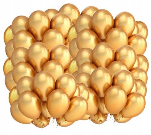 Balony metaliczne złote 100st wesele urodziny 30cm