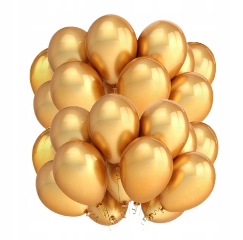 Balony metaliczne złote 20szt wesele urodziny 30cm