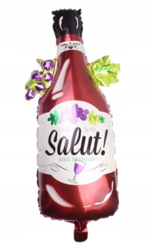 BALON foliowy szampan urodziny przyjęcie 81cm wino