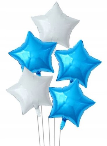 BALONY foliowe chabrowe gwiazdy gwiazdki 45cm 5szt
