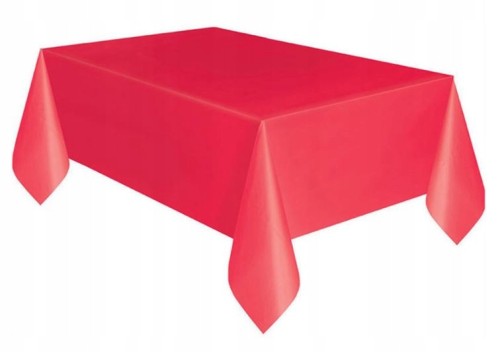 Obrus plamoodporny CZERWONY cerata foliowy 137x274