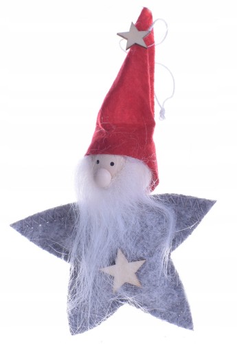 Zawieszka na choinkę bombka świąteczna skrzat 15cm